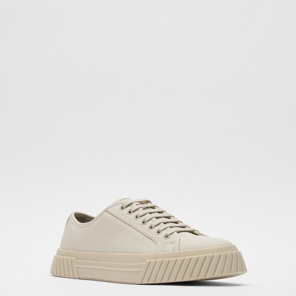 ZARA MEN'S Bone white cream SHOES SIZE 25.8cm USA 7 2227/920/120 - Picture 3 of 6